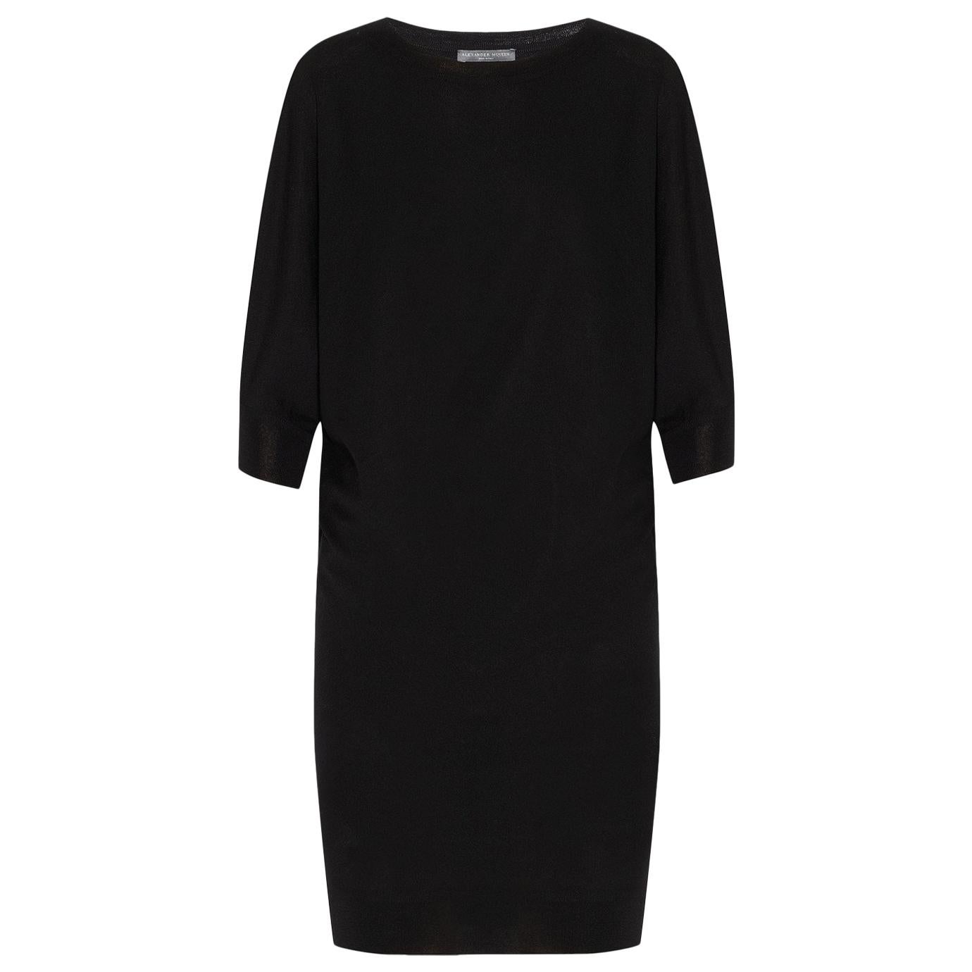 Alexander McQueen Asymmetric Wool Sweater Mini Dress 