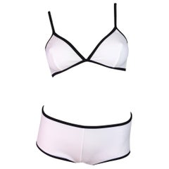 S/S 2001 Gucci Tom Ford White Boyshort Bikini Swimwear