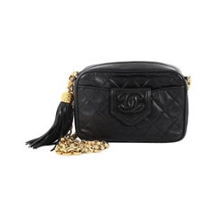 Chanel Vintage Camera Tassel Bag Quilted Leather Mini