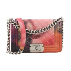 Chanel Flower Power Boy Flap Bag Quilted Lambskin Small