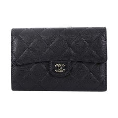 Chanel L-Flap Wallet Quilted Caviar Compact