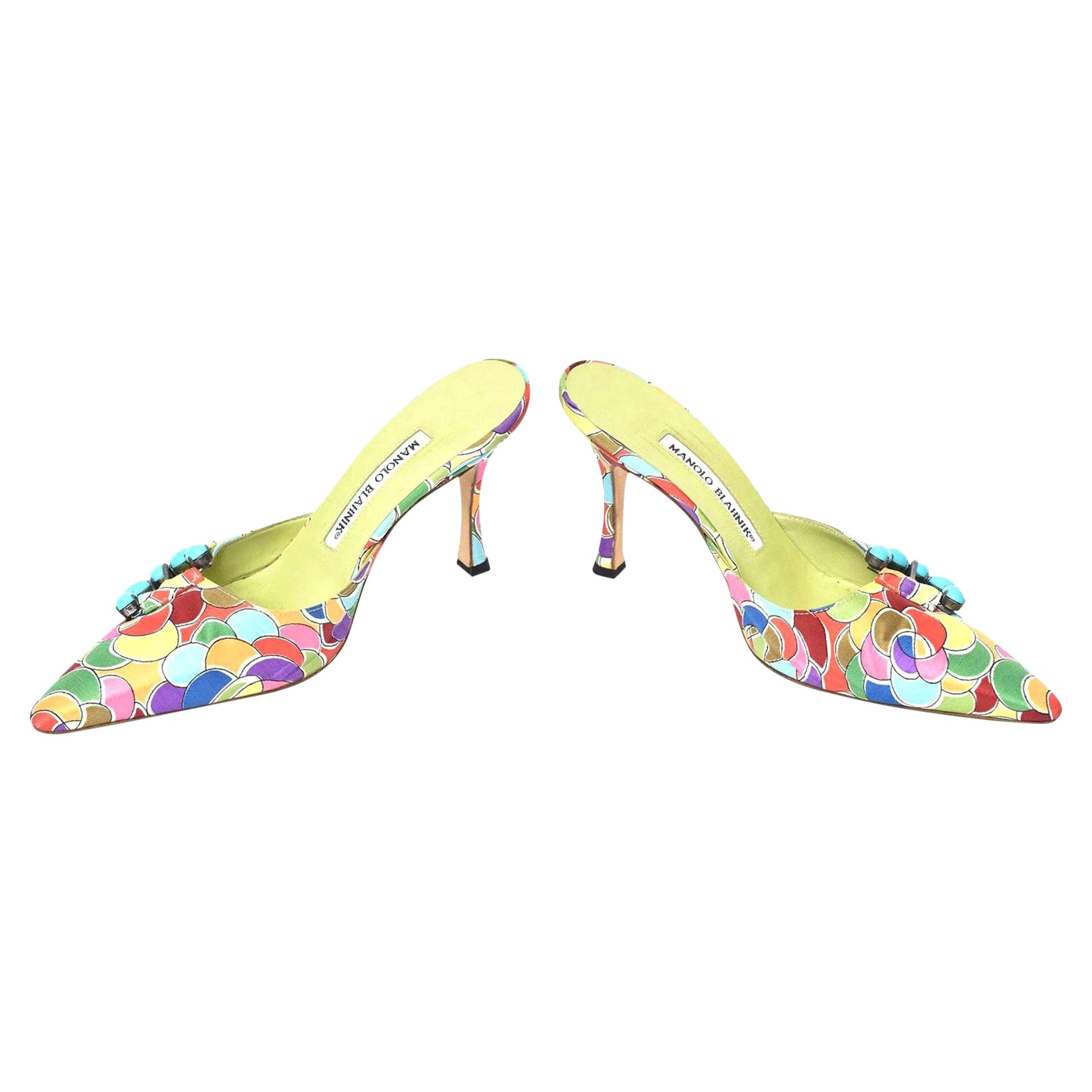 Sandales Manolo Blahnik à Talons Hauts – Noir Satin, Taille 41.5 – Neuf Sans Boîte