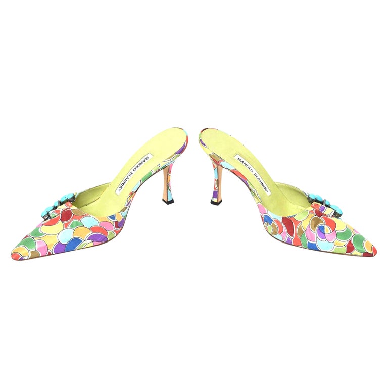 Sandales Manolo Blahnik SoniaMod Turquoise - Talons Hauts, Cuir Suédé, Taille 40.5 - Neuves Avec Boîte