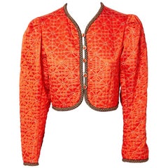 Yves Saint Laurent Rive Gauche Quilted Cropped Jacket