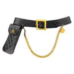 Chanel Vintage 90's Belt Pouch Waist Bag For Sale at 1stDibs