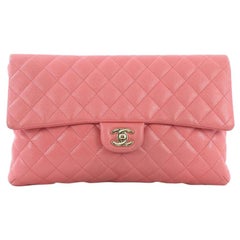Chanel Classic Flap Clutch Quilted Caviar