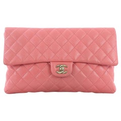 Chanel Classic Flap Clutch Quilted Caviar