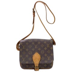 Louis Vuitton Cartouchiere Monogam Mm 866381 Brown Coated Canvas Cross Body Bag