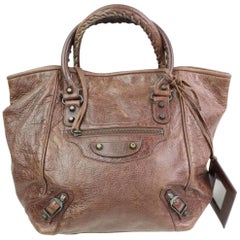 Vintage Balenciaga The Sunday 866440 Brown Leather Tote