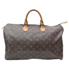 Louis Vuitton Speedy Monogram 40 866191 Brown Coated Canvas Satchel