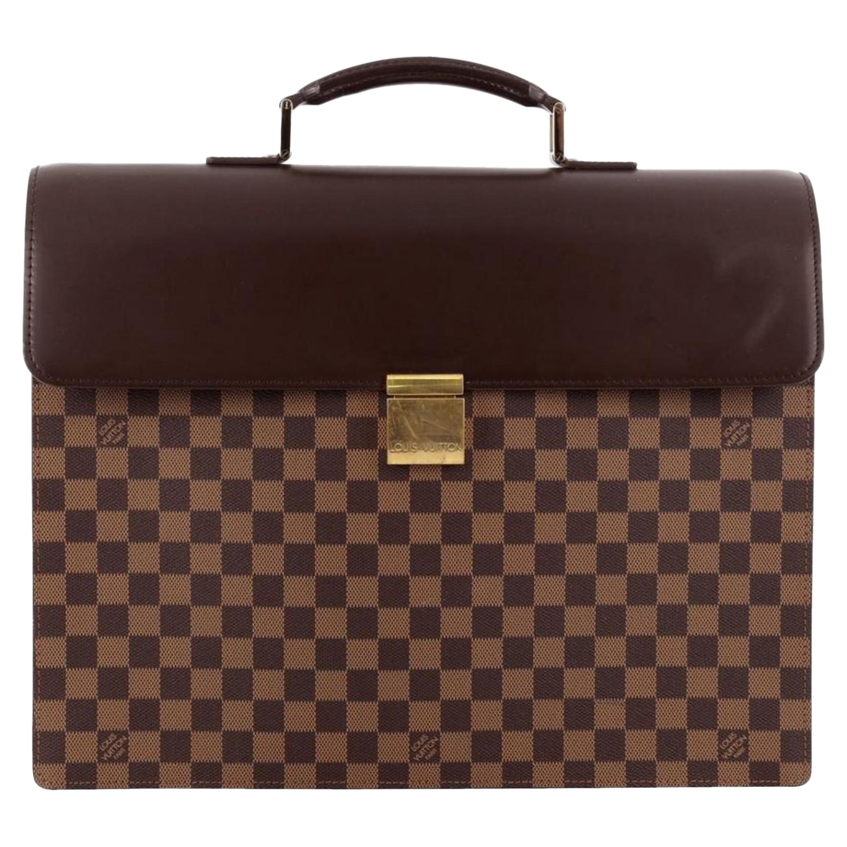 Louis Vuitton Altona  Attache Briefcase 866270 Brown Coated Canvas Laptop Bag For Sale
