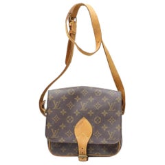 Louis Vuitton Cartouchiere Monogram Mm 866299 Brown Coated Canvas Cross Body Bag