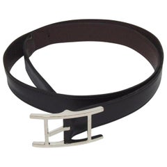 Hermès Black Api H Logo 866294 Belt