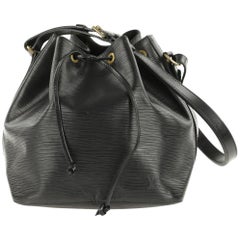 Louis Vuitton Petite Noe Black Leather Shoulder Bag 22988683