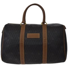 Vintage Dior Oblique Signature Duffle Boston 865966 Brown Canvas Weekend/Travel Bag
