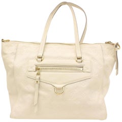 Louis Vuitton Lumineuse Shoulder 865988 Whites Coated Canvas Tote