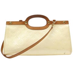 Louis Vuitton Roxbury Vernis Drive 2way 866147 Cream Patent Leather Shoulder Bag