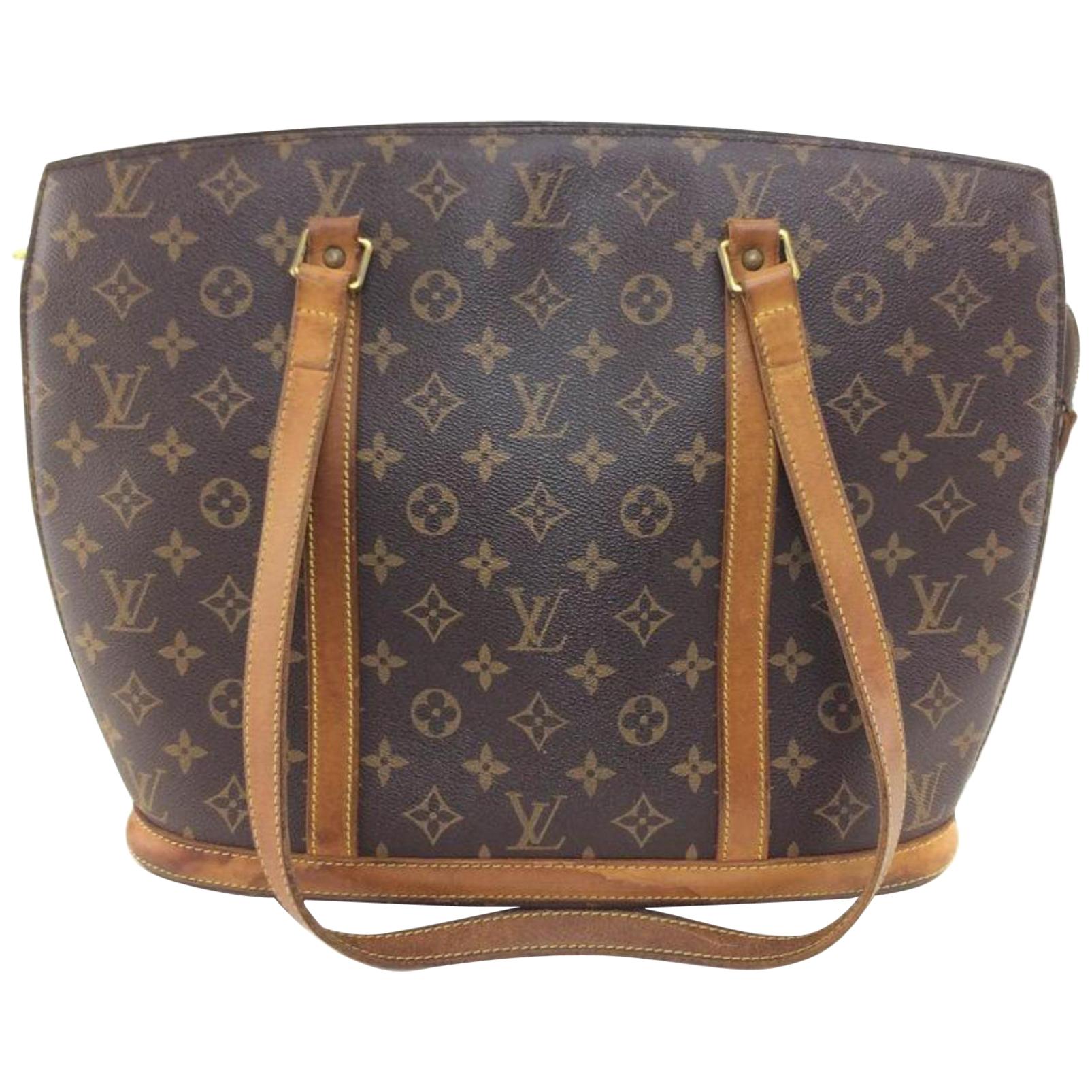 Louis Vuitton Babylone Monogram 865799 Brown Coated Canvas Tote For Sale
