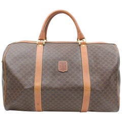 Céline Macadam Boston Duffle 865882 Brown Coated Canvas Weekend/Travel Bag 