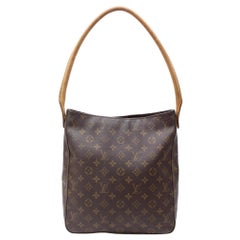 Vintage Louis Vuitton Looping Monogram Gm 865903 Brown Coated Canvas Shoulder Bag