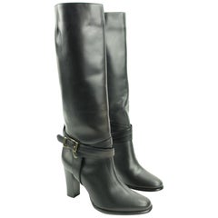 Used Burberry Black High Heel Lbslm119 Boots/Booties