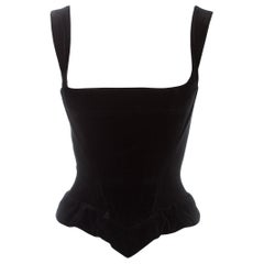 Corset de soirée en velours noir avec péplum, Vivienne Westwood, vers 1990