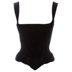 Corset de soirée en velours noir avec péplum:: Vivienne Westwood:: ca. 1990