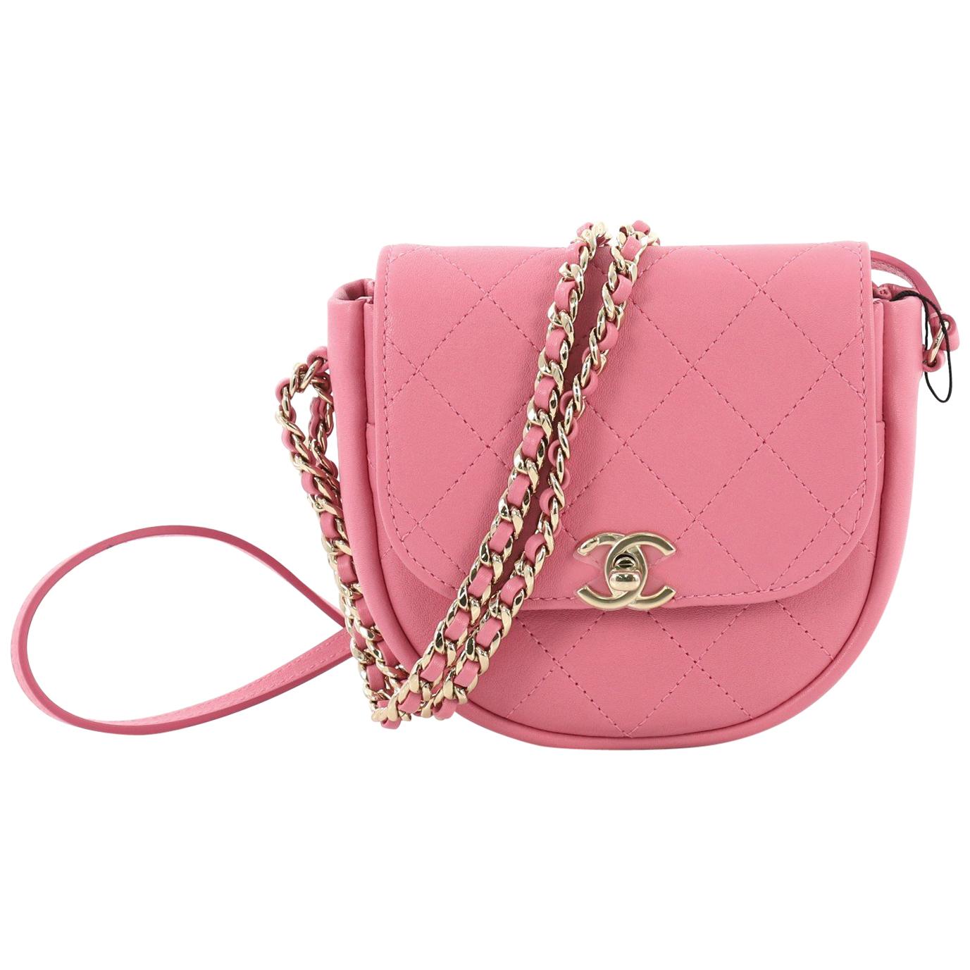 Chanel Pink Lamb Leather Quilted Valentine Collection Mini Crossbody Bag at  1stDibs