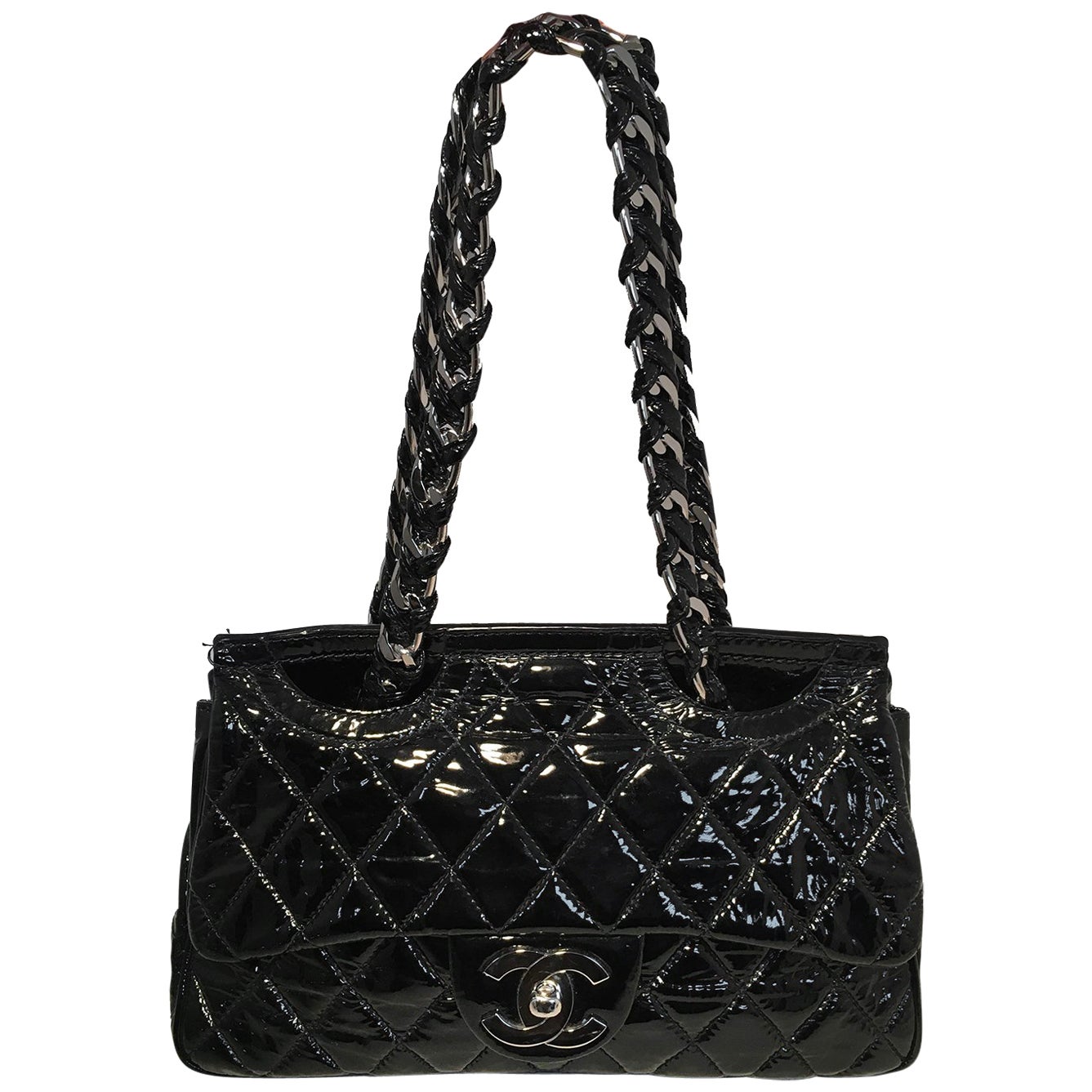 Chanel Vintage Classic Single Flap Bag Vertical Quilt Lambskin Jumbo at ...
