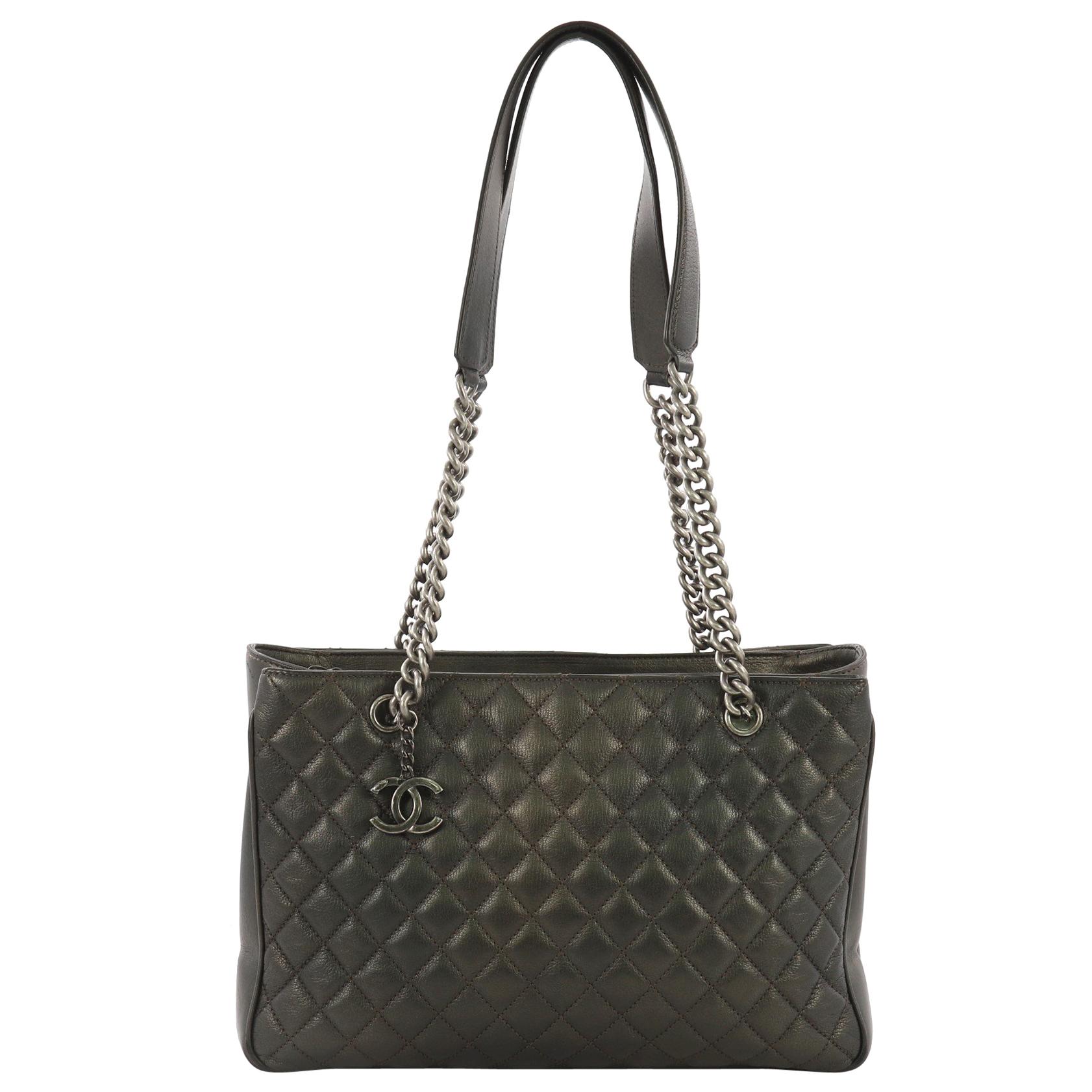 Chanel Rock in Rome Shopping Tote Quilted Goatskin Large
