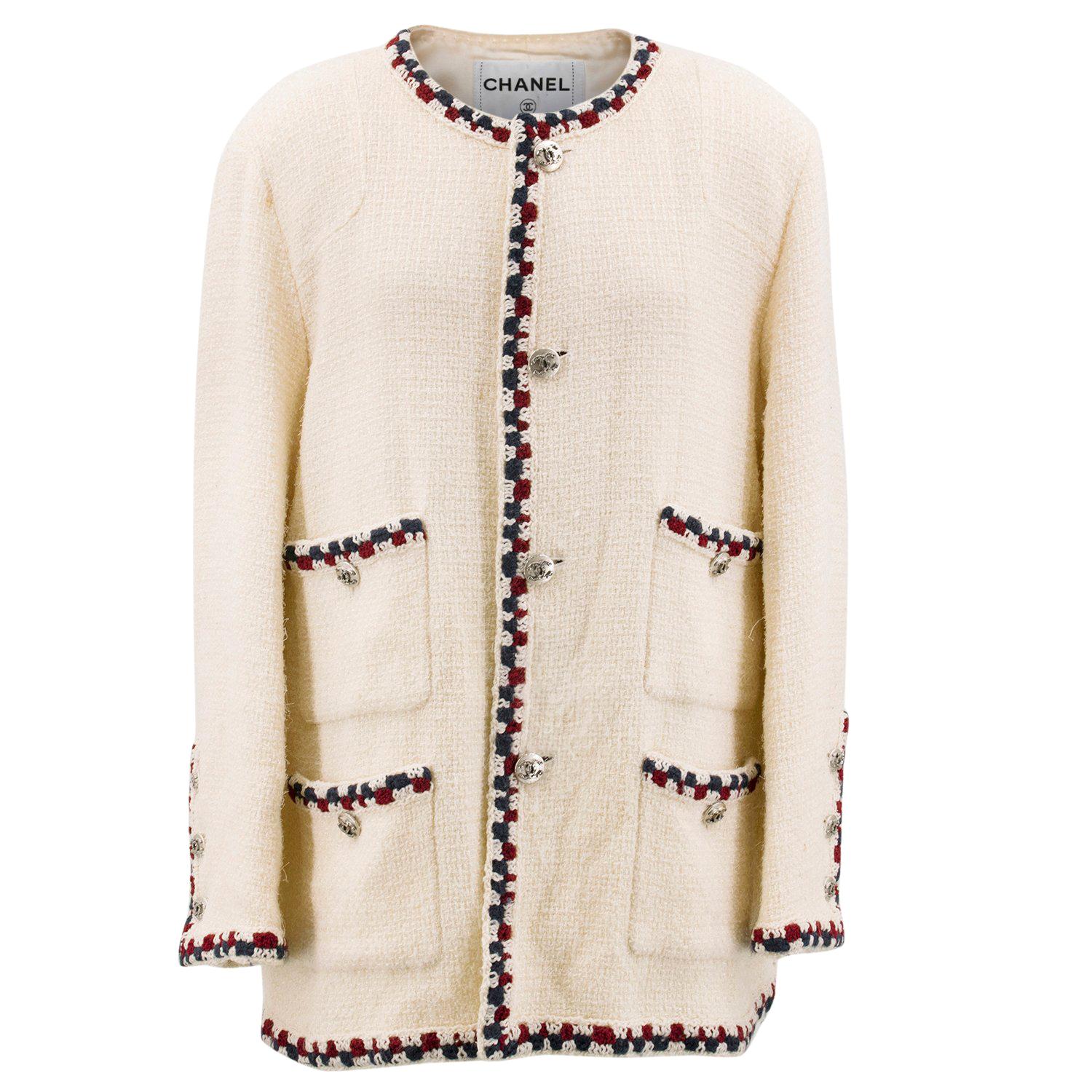 Chanel Wool Tweed Jacket SIZE US 14/FR 54/UK 18