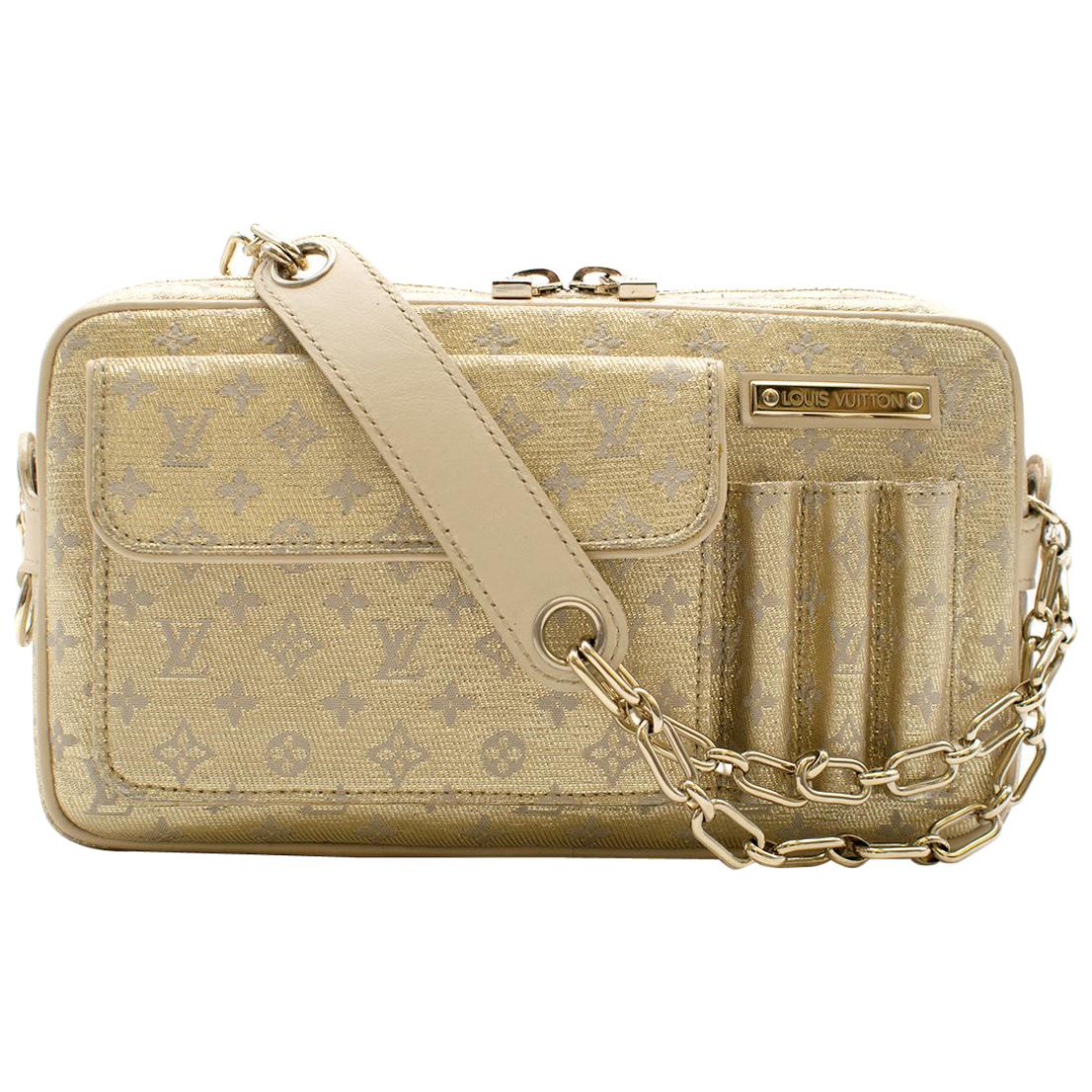 Louis Vuitton Small Gold Limited Edition Monogram Bag