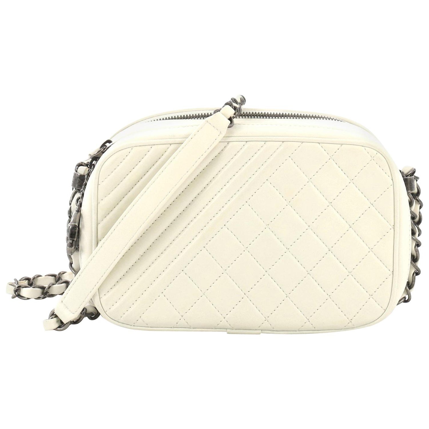 Chanel Coco Boy Camera Bag Quilted Leather Small - 2 For Sale on 1stDibs