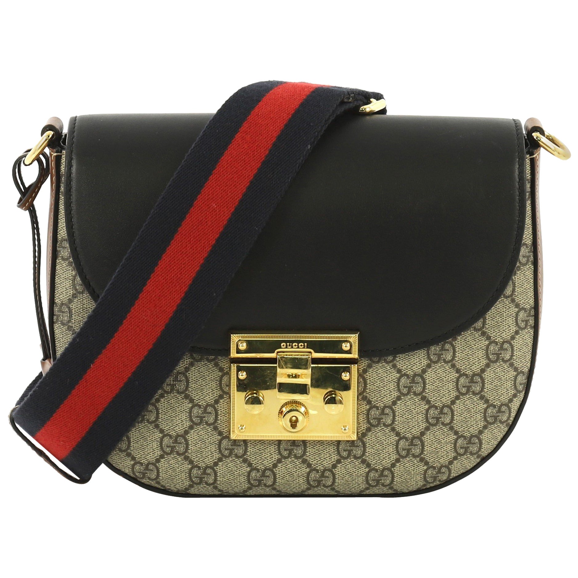 gucci padlock saddle bag