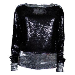 An Yves Saint Laurent Rive Gauche Top Embroidered with Sequins Circa 1980