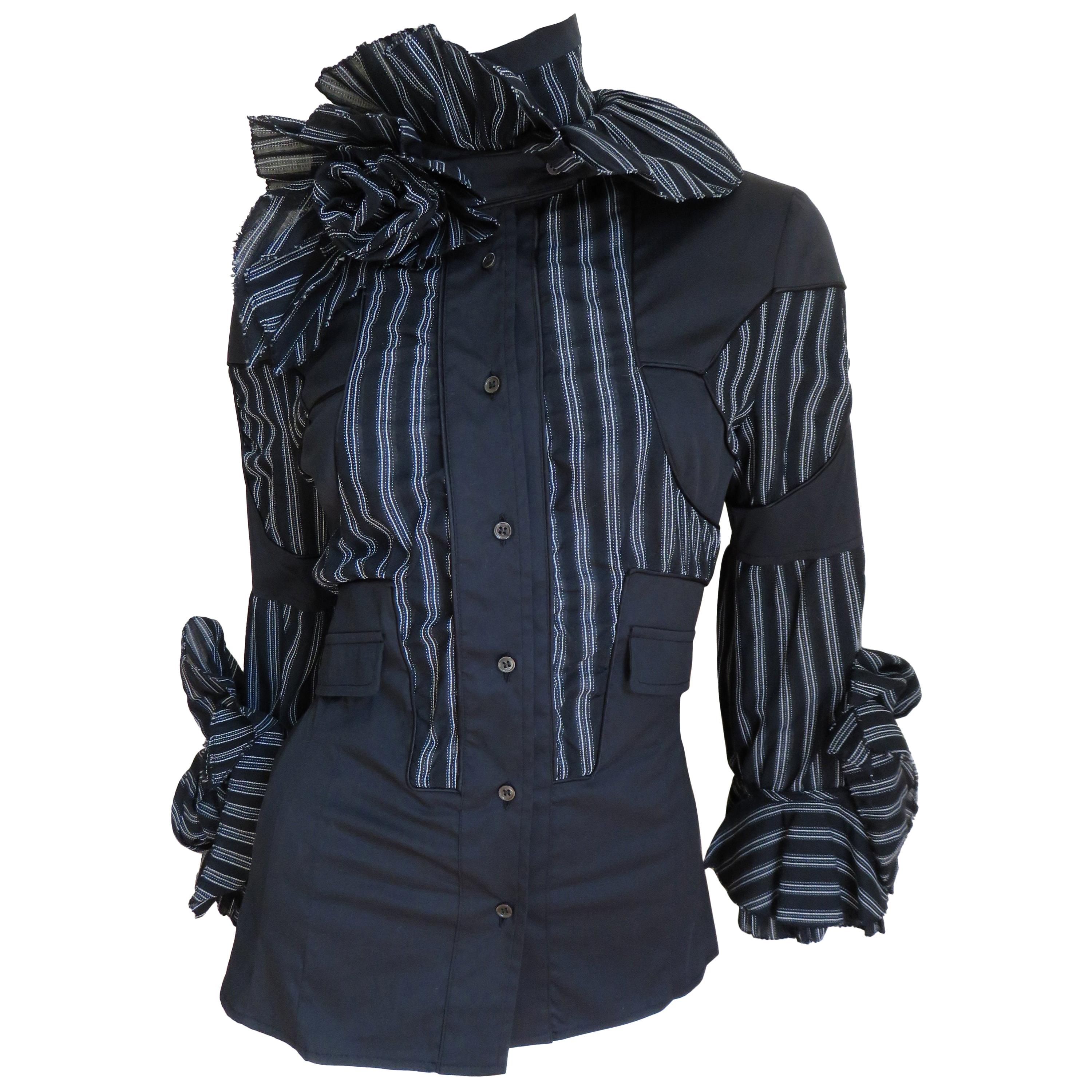 Yohji Yamamoto Wrap and Drape Silk Jacket Top For Sale at 1stDibs