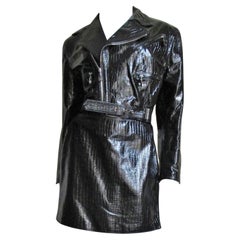 Vintage Gianni Versace Leather Motorcycle Jacket and Skirt A/W 1994