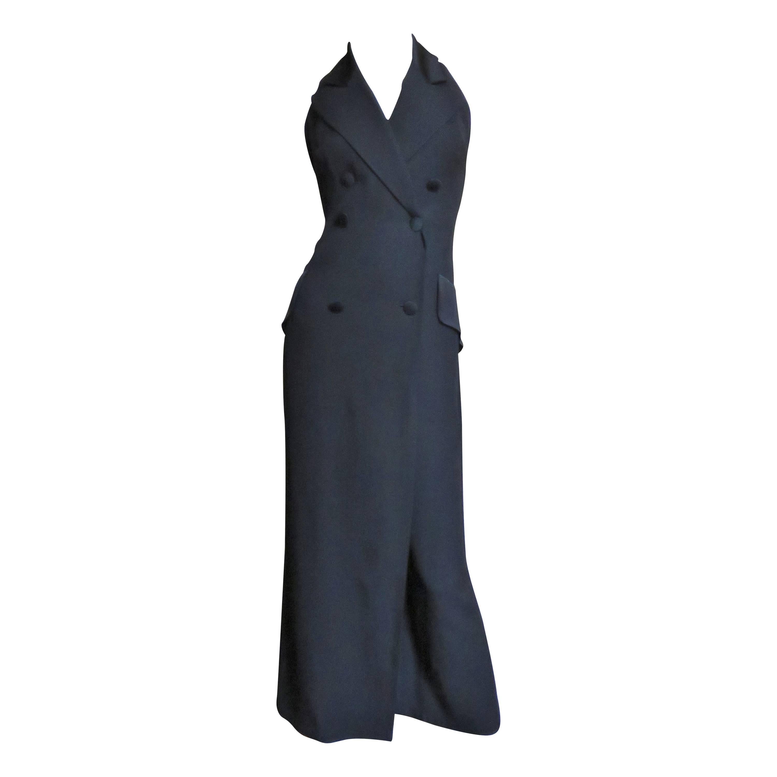 1990s Moschino Halter Tux Jumpsuit 