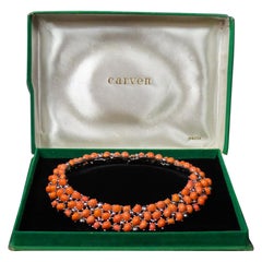 Vintage A Carven Haute Couture Necklace in glass Beads Circa 1960/1970