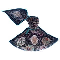 Hermès L'Arbre De Vie Pleated Silk Scarf Christine Henry