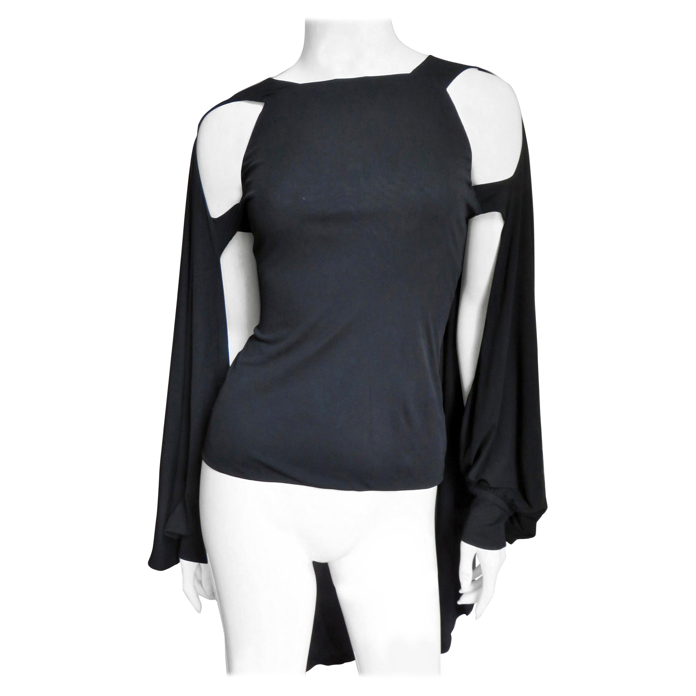 Antonio Berardi Neues Seidenumhang-Top mit Cape im Angebot
