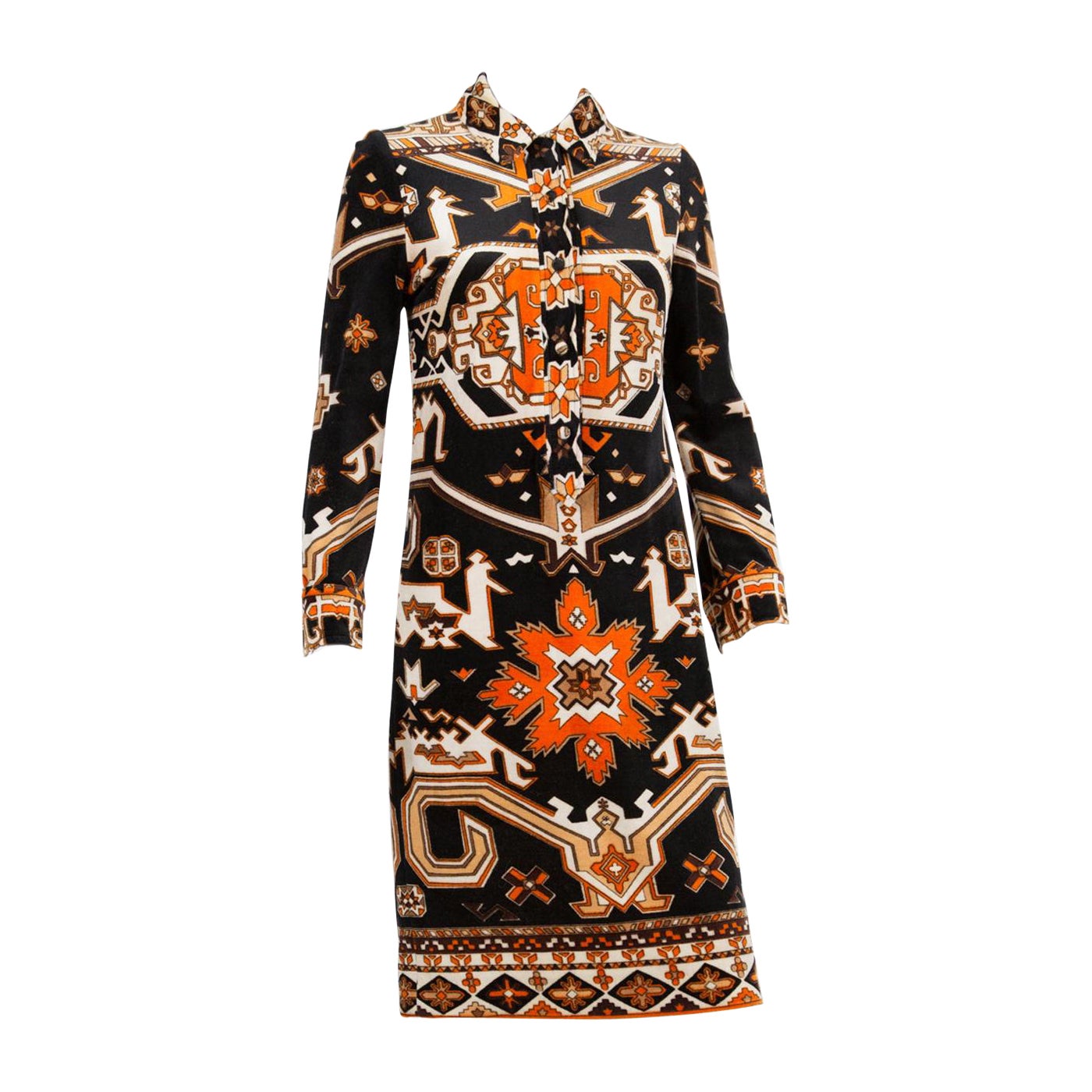 Abito in velluto kilim di Leonard degli anni '60 in vendita