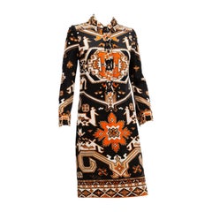 1960er Leonard Kilim Samtkleid