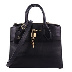 Louis Vuitton City Steamer Handbag Leather PM