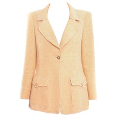 Chanel Vintage 2003 Resort Peach Tweed Jacket - 40