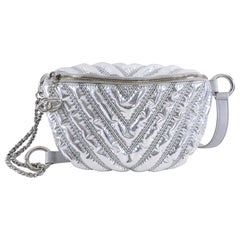 Chanel Fall 2017 Silver Metallic Space Belt Bag Fanny Pack