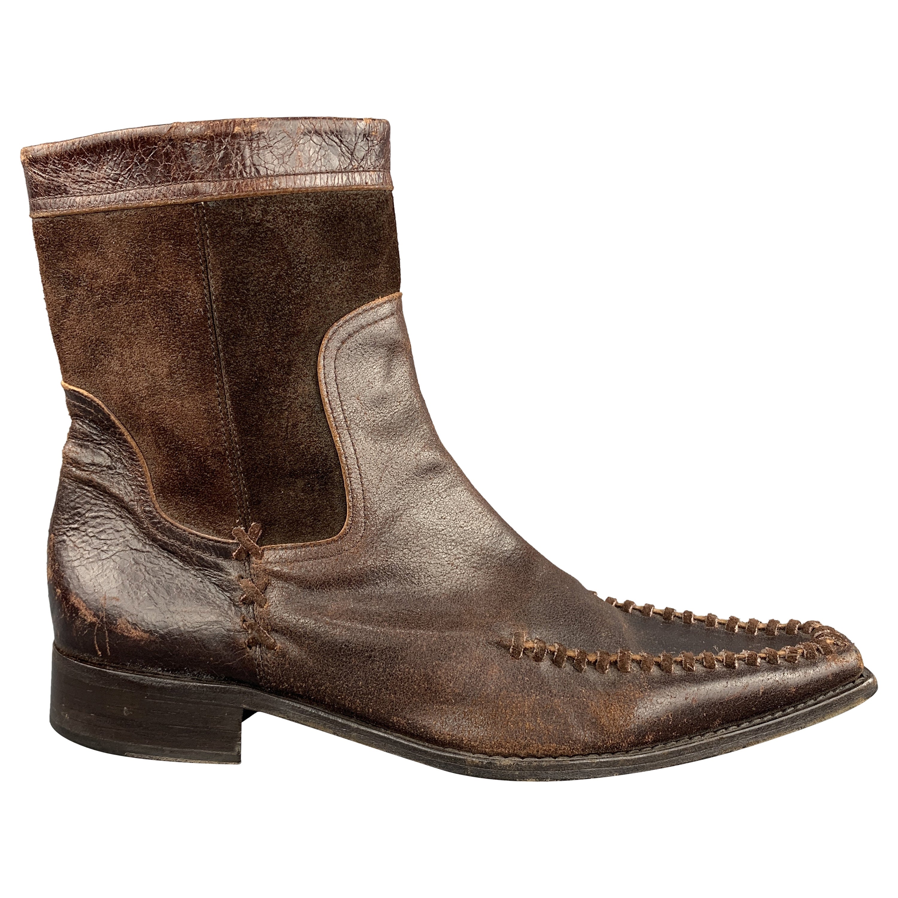 New DSQUARED2 *SKATE MOSS* ICE SKATE BLACK LEATHER BOOTS at 1stDibs