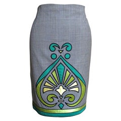 Gianni Versace Reversible Skirt with Elaborate Applique 1990s
