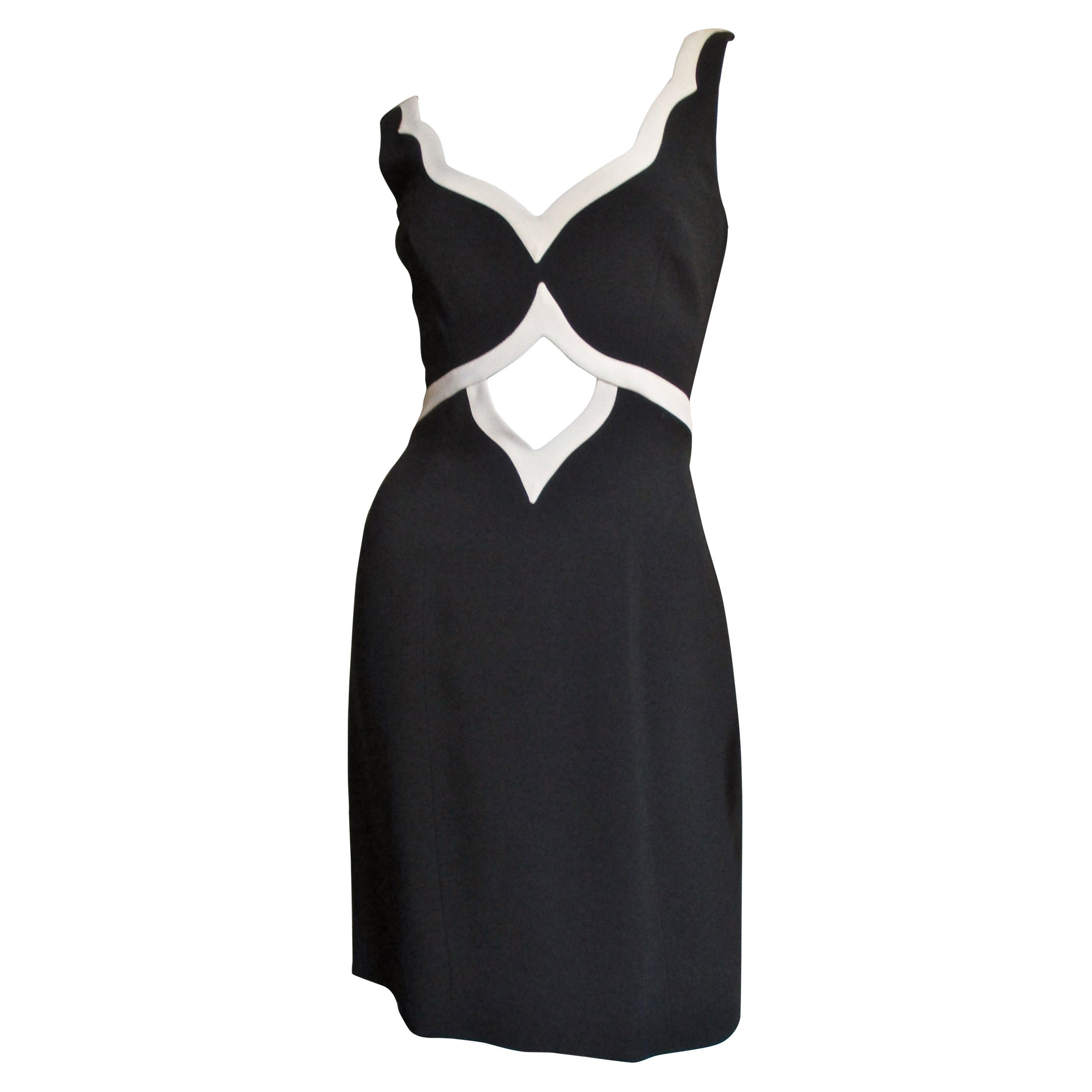  Moschino Couture Cut out Color Block Dress  For Sale