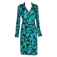 Robe portefeuille vintage DVF Diane von Furstenberg imprimée, réédition 8, neuve